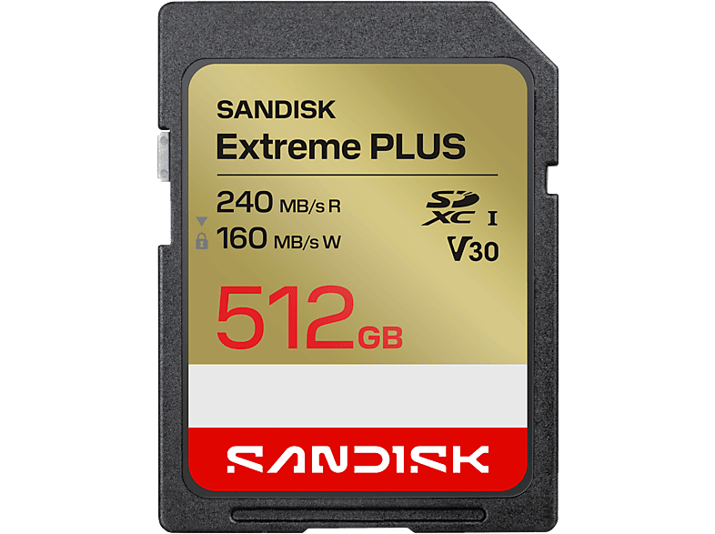 SANDISK Extreme® PLUS SD UHS-I-KARTE, 512GB Speicherkarte