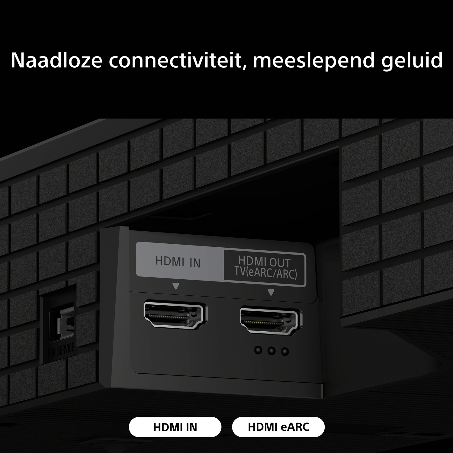 Close-up van een zwart apparaat met HDMI-poorten.