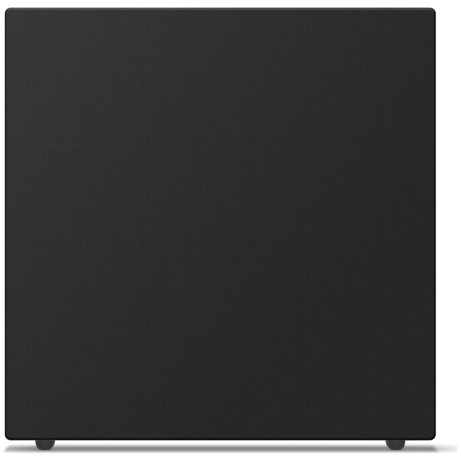 Un appareil rectangulaire noir aux coins arrondis et quatre petits pieds.