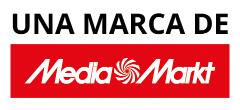 Logotipo de MediaMarkt con texto 'UNA MARCA DE'