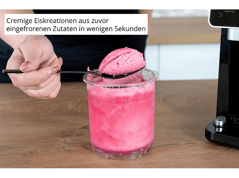 Unold 48805 Cream Dream Eismaschine mit 3-Becher (800 Watt, 0,5 l, Schwarz) — Foto 4 von 5