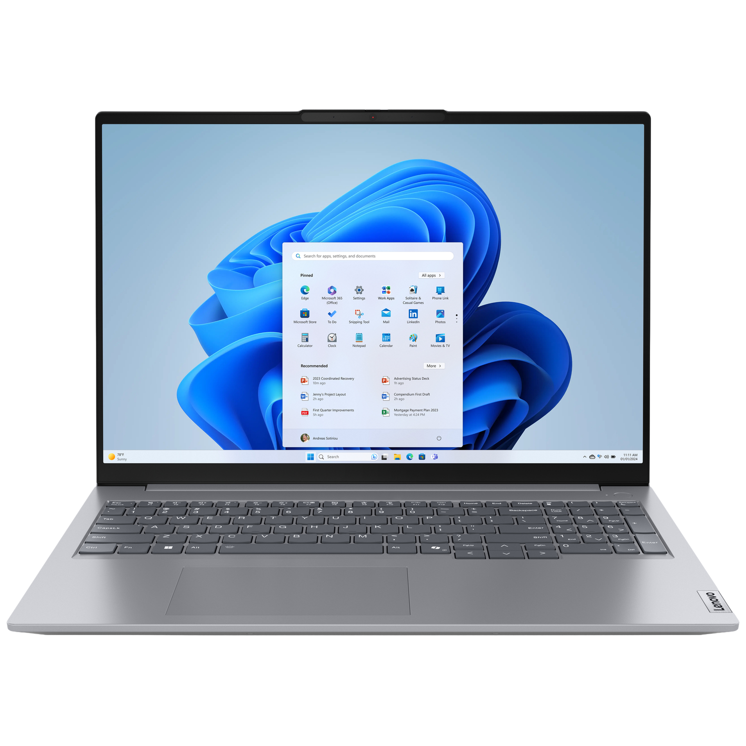 Lenovo Thinkbook 16 G7 Arp - Inch Amd Ryzen 5 7535hs Gb 512 Windows 11 Pro