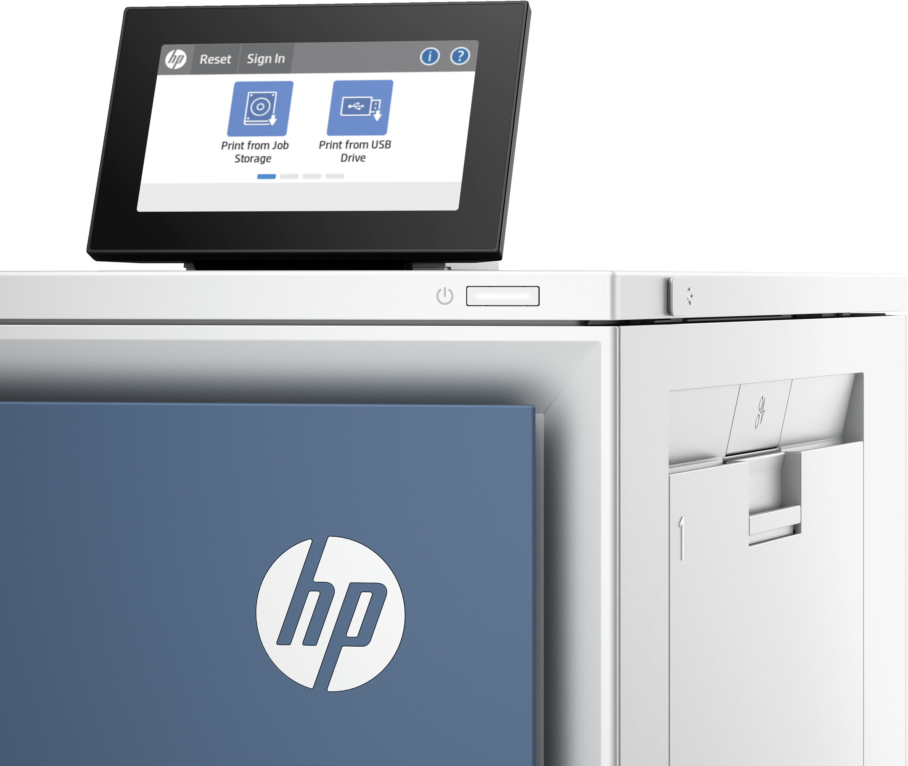 HP Drucker mit Touchscreen: Drucken vom Speicher oder USB.