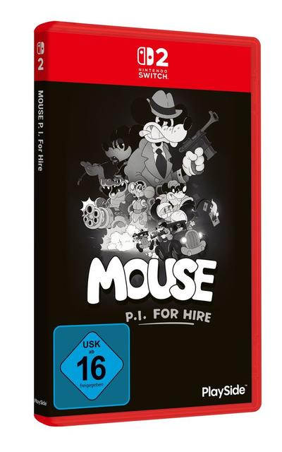 Nintendo Switch Spielhülle mit Micky Maus im Gangster-Stil, USK 16 Siegel.
