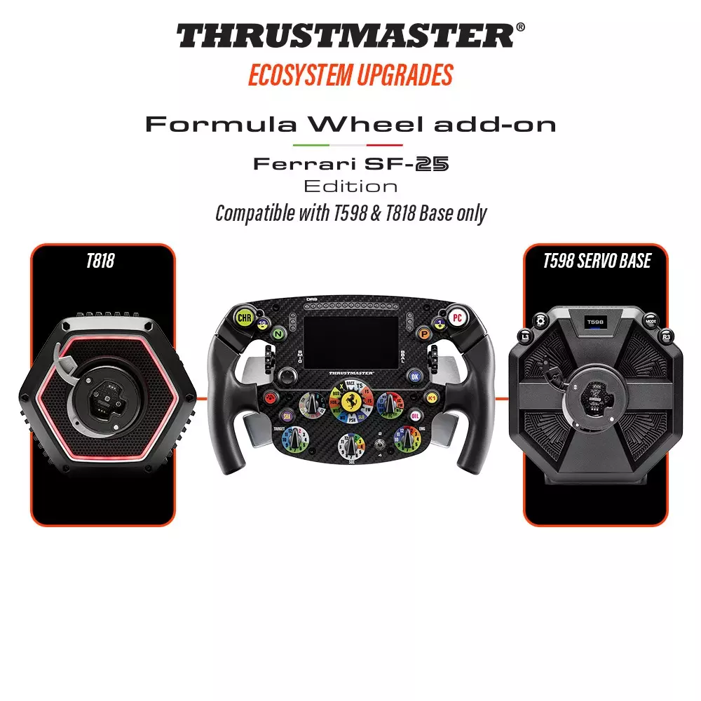 Thrustmaster Formel-Lenkrad-Add-on: T818, Lenkrad, T598 Servo Base.