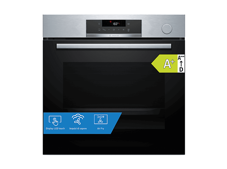 BOSCH HRG532BS3 FORNO INCASSO Capacità 71 l, dimensoni: L 59,4 cm - A 59,5 P 54,8 cm, Inox, classe A+