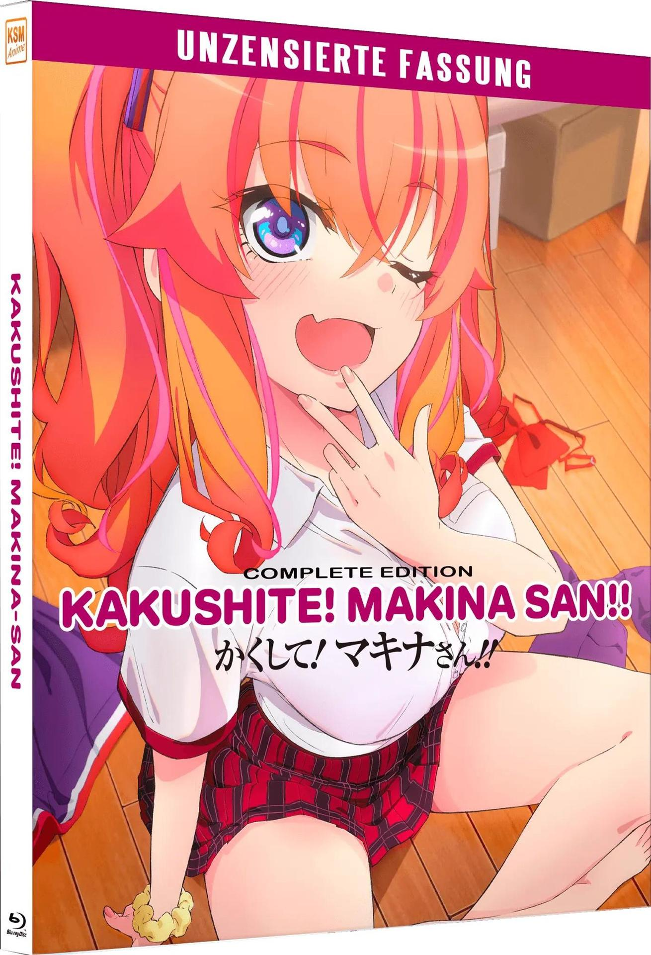 Anime-Cover mit Mädchen mit orangenem Haar, das eine karierte Uniform trägt.