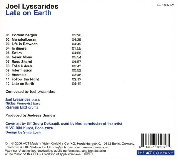 Albumcover mit Titel, Künstler, Trackliste, Besetzung und Produktionsdetails.