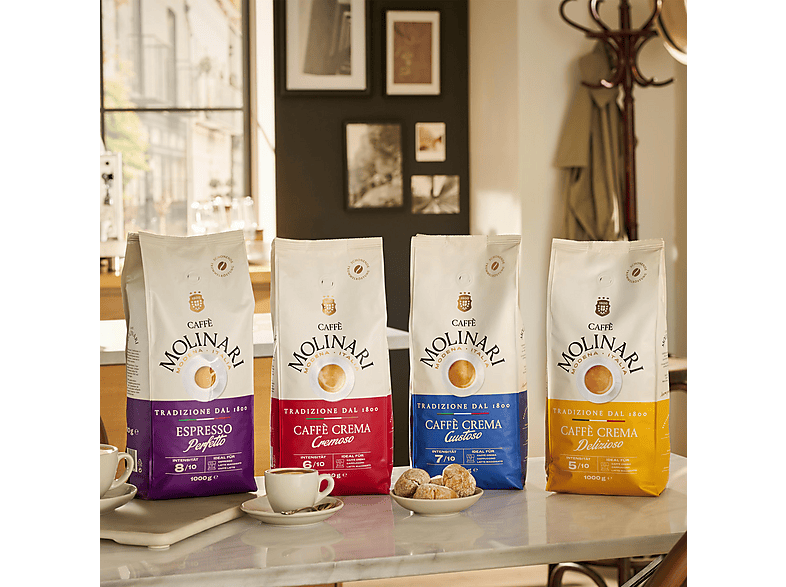 Caffé MOLINARI Espresso Perfetto - 1 kg Kaffeebohnen, Violett