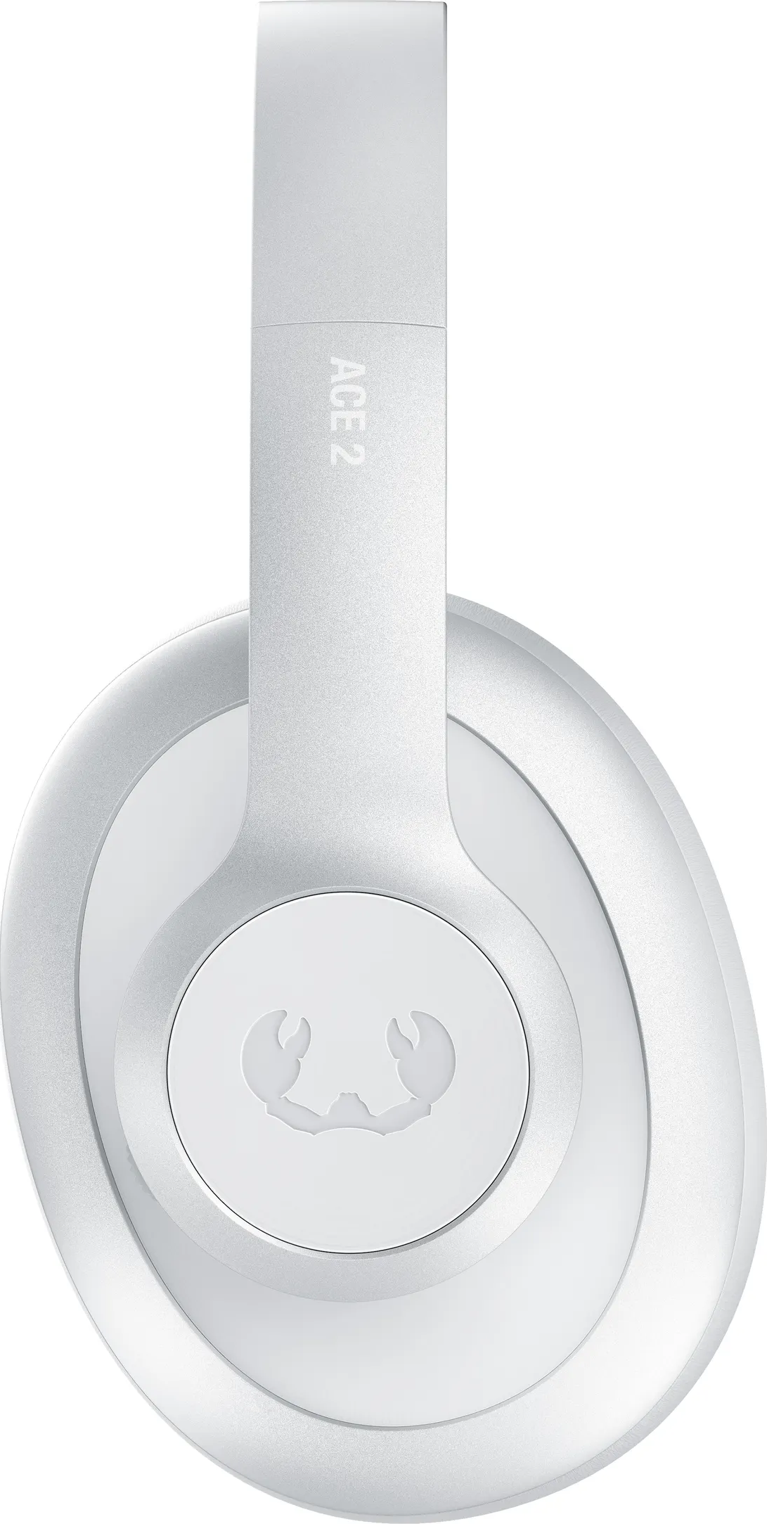 Casque argenté avec inscription ACE 2 et logo crabe.