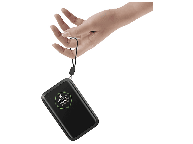 Cellular Line Powerbank Retractable Power, 45W, 10.000mAh, Schwarz — Foto 2 von 3