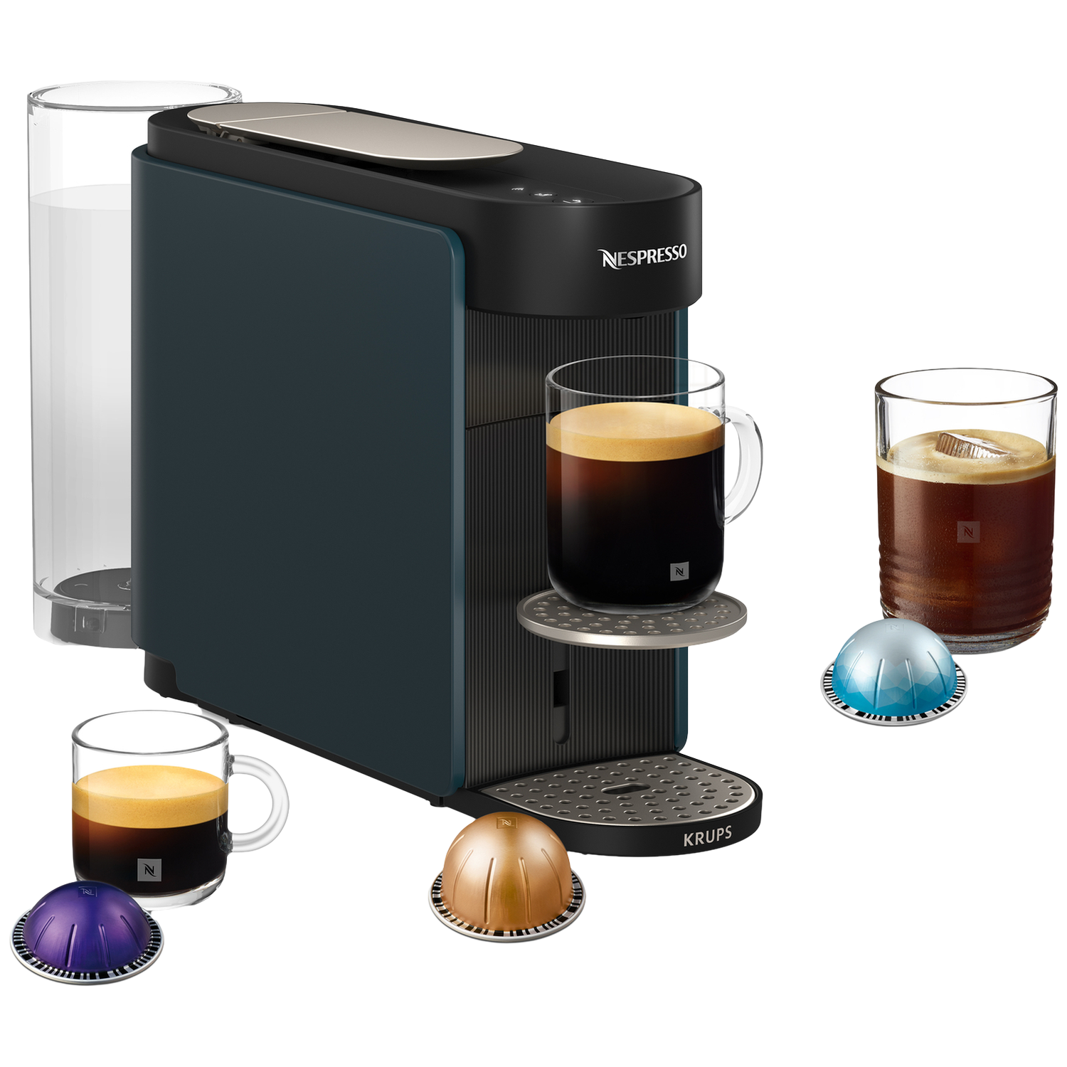 KRUPS  Nespresso XN9404 Vertuo UP - Capsulemachine - Blauw afbeelding