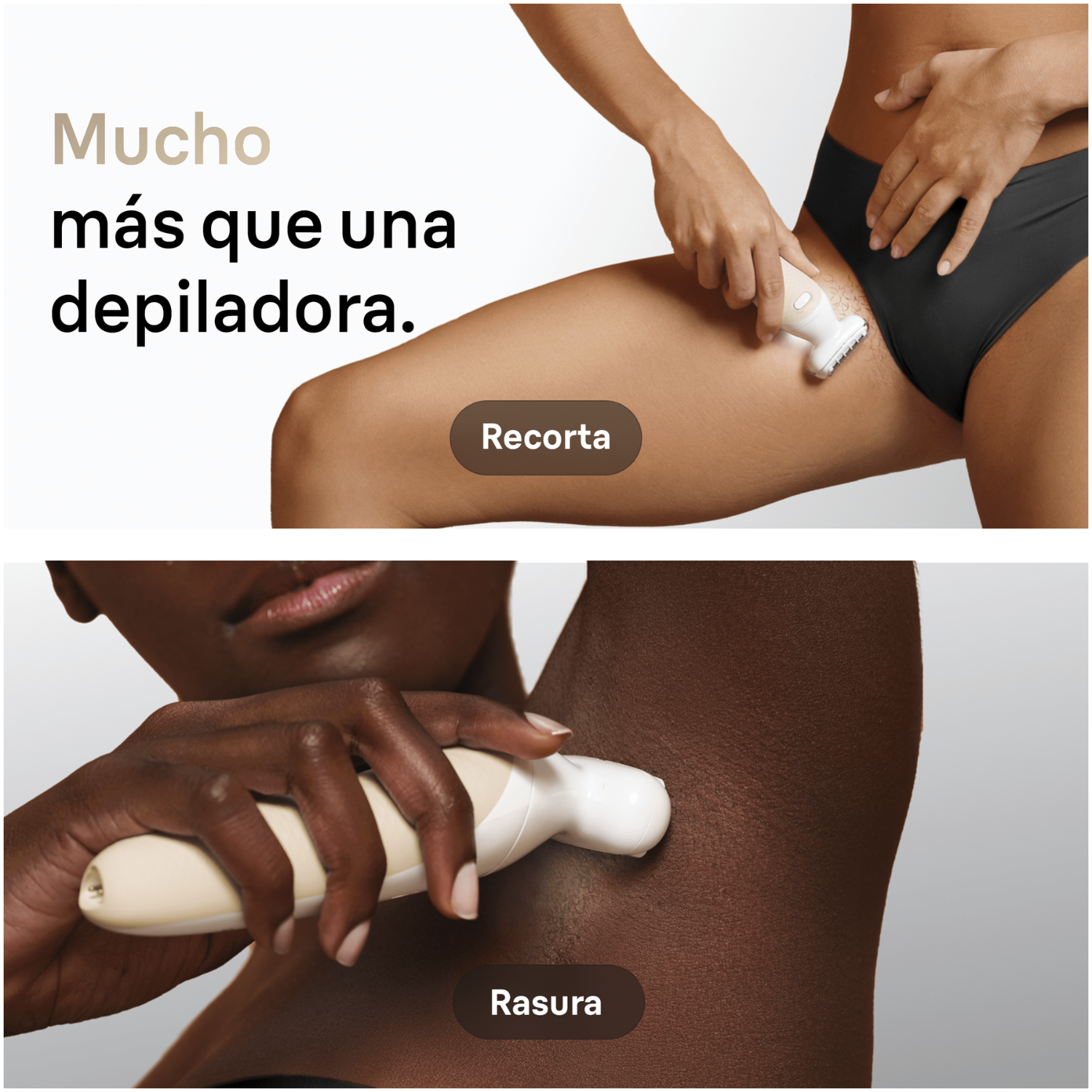 Mucho más que una depiladora. Recorta. Rasura.