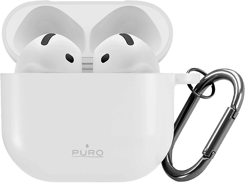 Puro Icon Air Hülle, für AirPods 4, Weiß; Schutzhülle