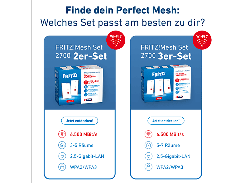 AVM FRITZ!Mesh Set 2700 2er-Set, WLAN Mesh System — Foto 5 von 5