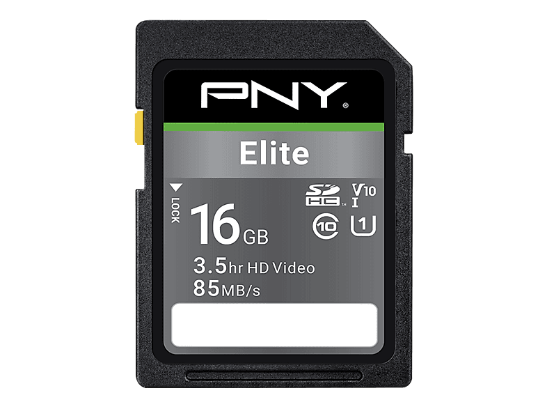 PNY Elite Klasse 10 U1 V10 SD Flash Speicherkarte, 16 GB
