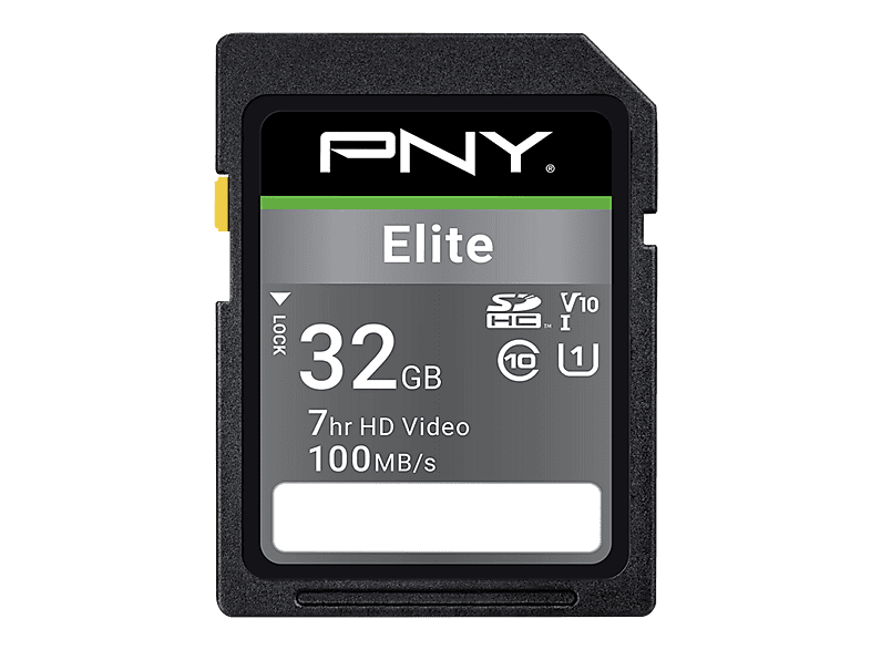 PNY Elite Klasse 10 U1 microSD-Flash-Speicherkarte, 32 GB; SD Flash Speicherkarte