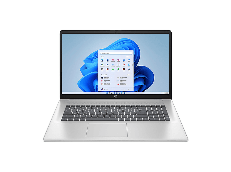 HP 17-CP2001NL NOTEBOOK, 17,3 '', processore AMD Ryzen 3 7320U, Radeon™ Onboard Graphics, RAM 8 GB, 512 GB SSD, Silver, Windows 11 Home