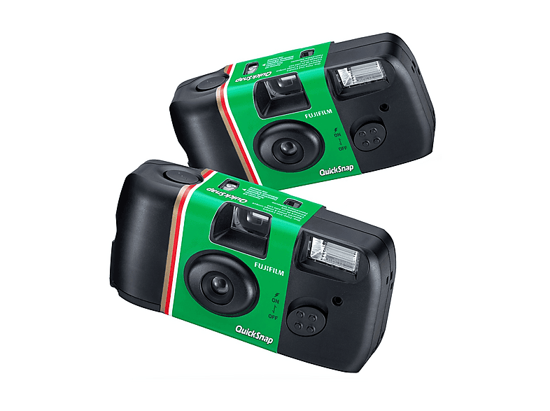 Fotocamera analogica usa e getta FUJIFILM QUICKSNAP, 27 pose con flash, 2 pezzi in confezione