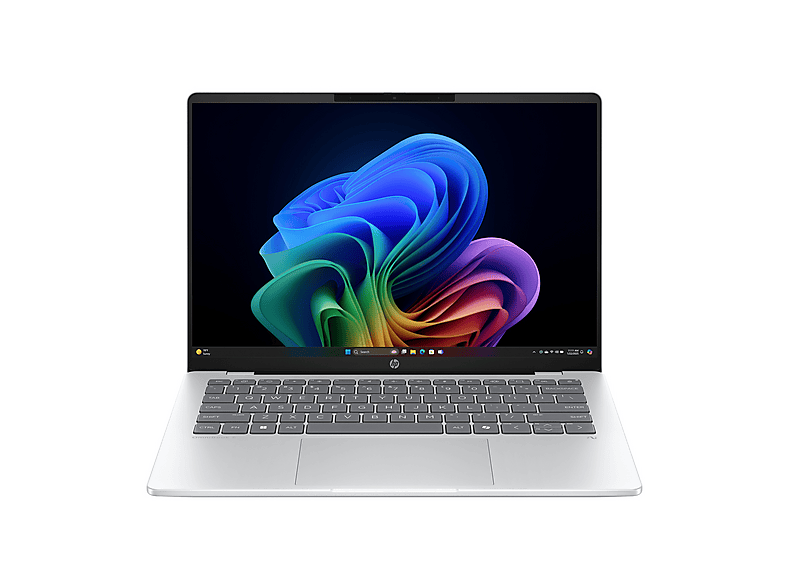 HP OMNIBOOK 5 14-HE0003NL NOTEBOOK, 14 '', processore Qualcomm Snapdragon X X1-26-100, Adreno™ Onboard Graphics, RAM 16 GB, 512 GB SSD, Silver, Windows 11 Home
