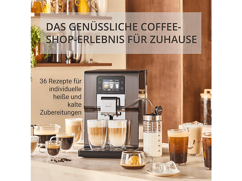 KRUPS EA879N Intuition Experience Hot&Cold Kaffeevollautomat Titan