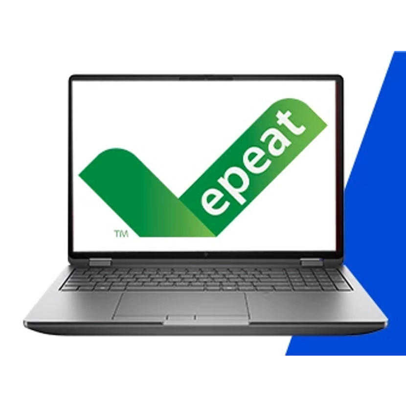 Ein Laptop mit dem grünen EPEAT-Logo auf dem Bildschirm.