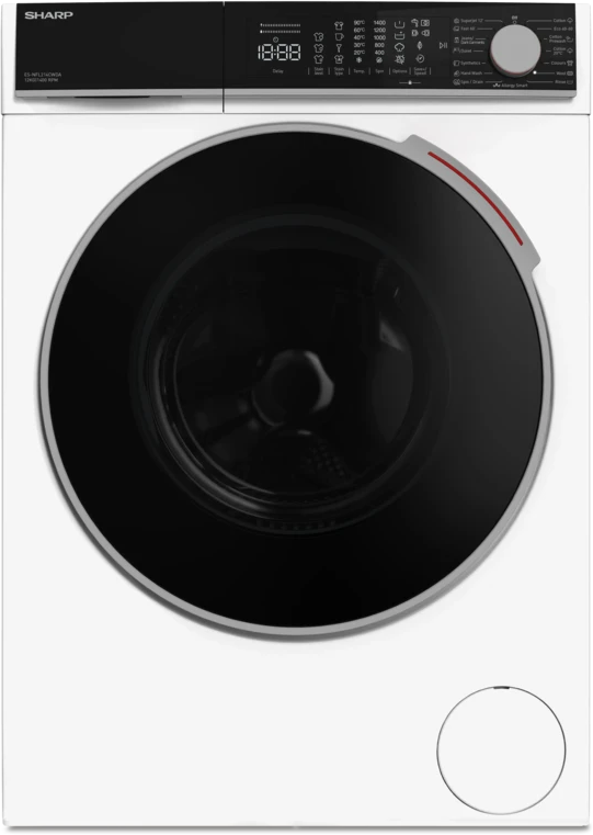 SHARP ES-NFL214CWDA-EE Elöltöltős mosógép 12 kg, 1400 ford