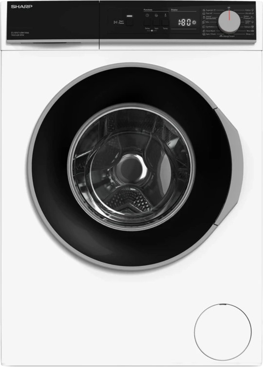 SHARP ES-NFA714BW1NNA-EE Elöltöltős mosógép, 7 kg, 1400 ford