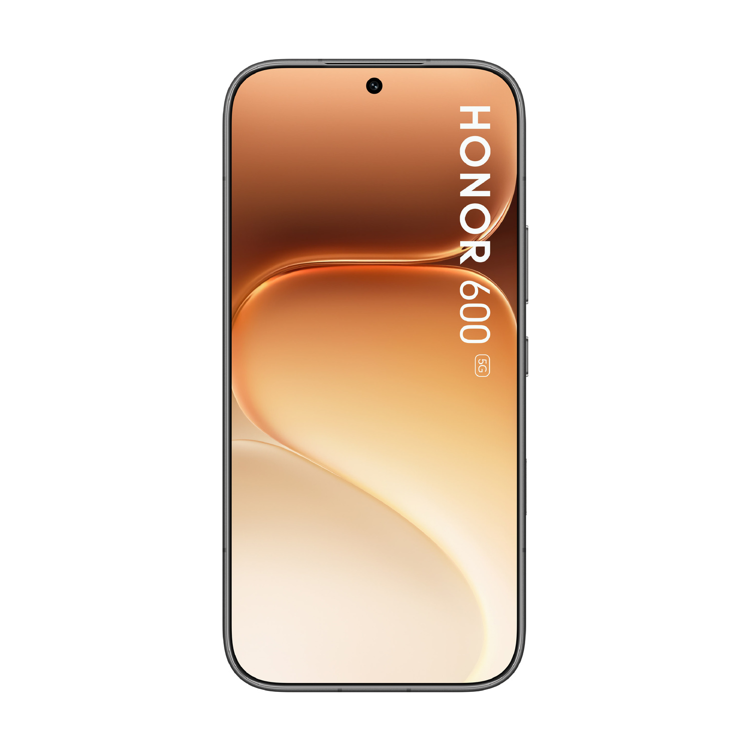Uno smartphone con la scritta HONOR 600 5G sullo schermo.