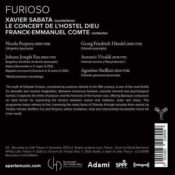 Albumcover für 'Furioso' mit Komponisten und Werktiteln.