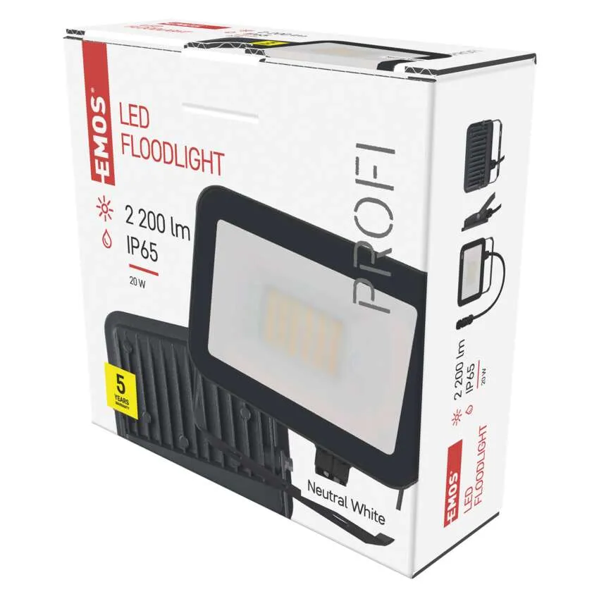 EMOS LED-es reflektor doboza, 2200 lm, IP65, 20W, fehér.