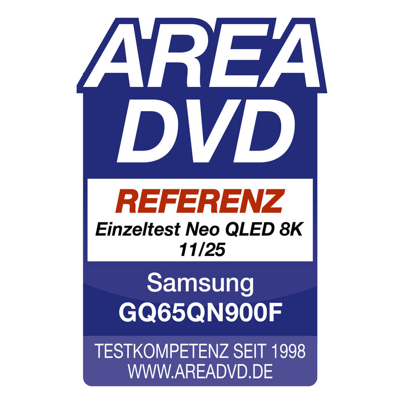 AREA DVD REFERENZ Siegel für Samsung GQ65QN900F Neo QLED 8K.