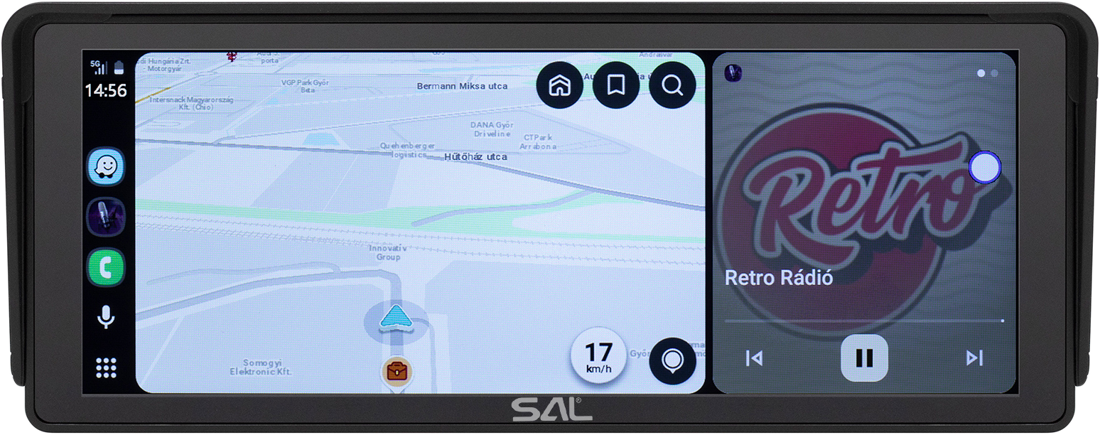 SAL CarPlay, 10” IPS LCD érintőképernyő, bluetooth,wifi,dupla USB töltő (CARPLAY10)