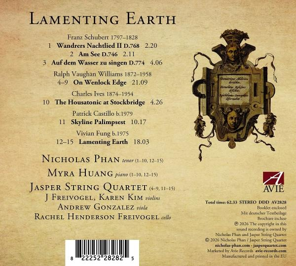 Albumcover mit Titel, Komponisten, Liedern, Künstlern und Barcode.