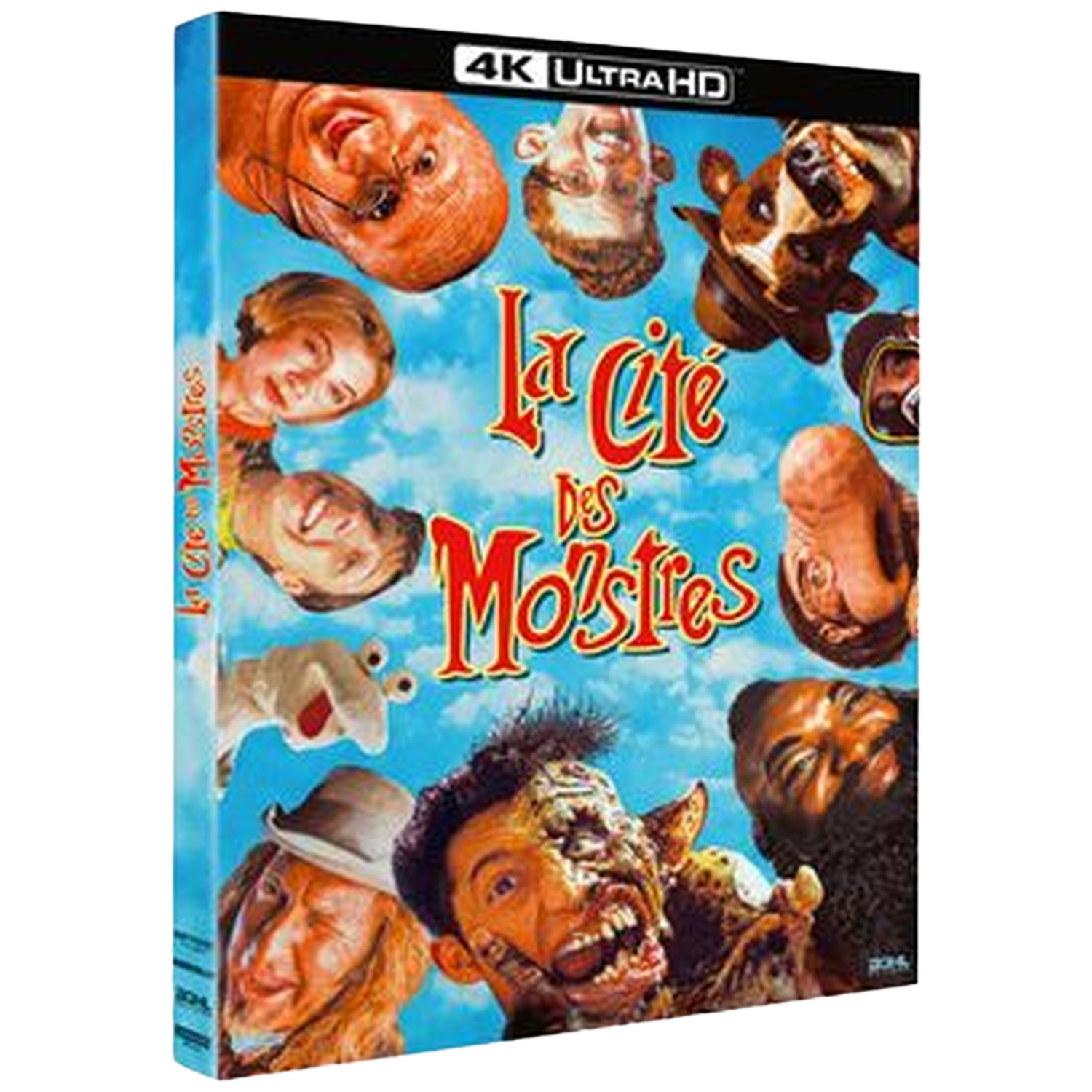 Couverture DVD avec titre "La Cité des Monstres" et visages de monstres et humains.