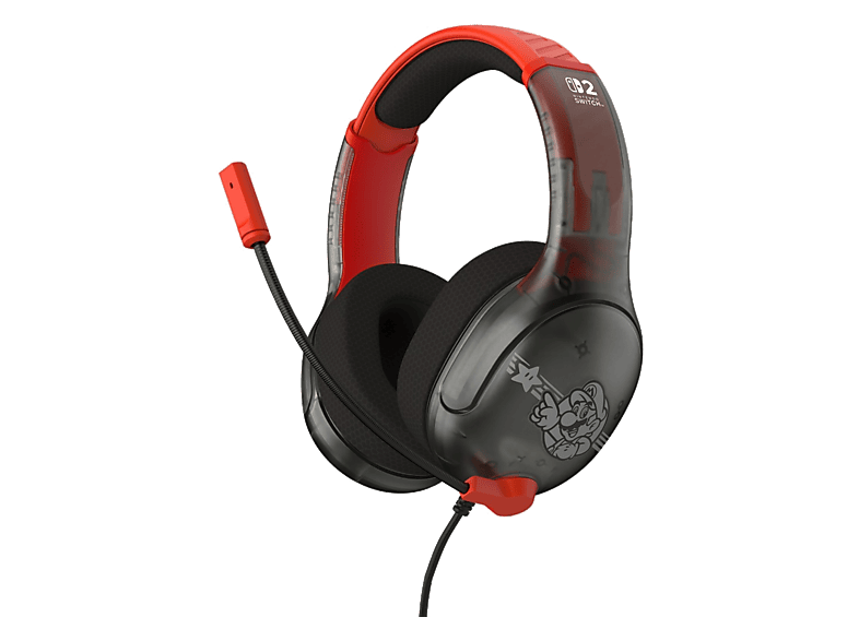 Turtle Beach Airlite Fit, Micrófono, Licencia oficial de Nintendo®, Rojo/Negro