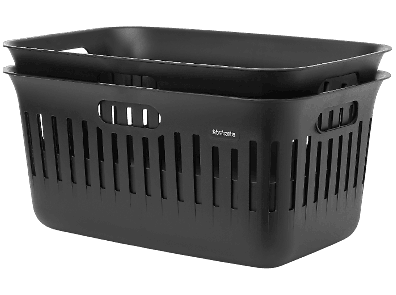 Brabantia 247446 Collect-It Wäschekorb 2er Set, Black, 40l