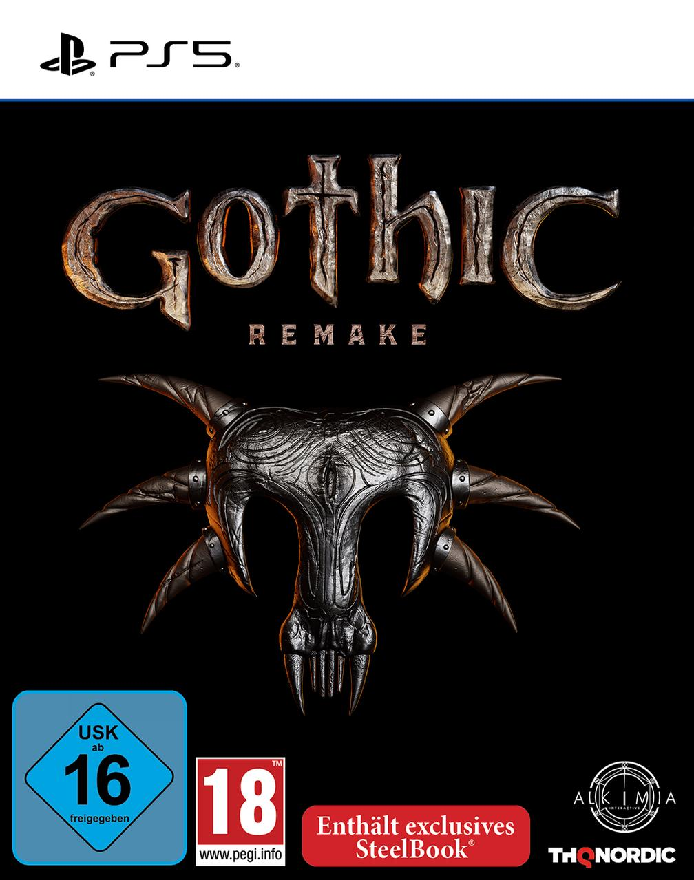 Das Cover zeigt das Logo von Gothic Remake mit einem stilisierten Dämonenkopf.