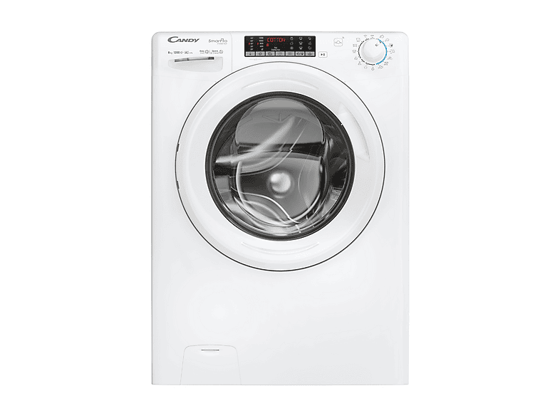 CANDY CSO286TWM6/1-S Lavatrice, Caricamento frontale, 8 kg, 16 programmi, Profondità 47 cm, Giri 1200 rpm, Bianco, livello rumorosità centrifuga 74 dB(A), Classe A