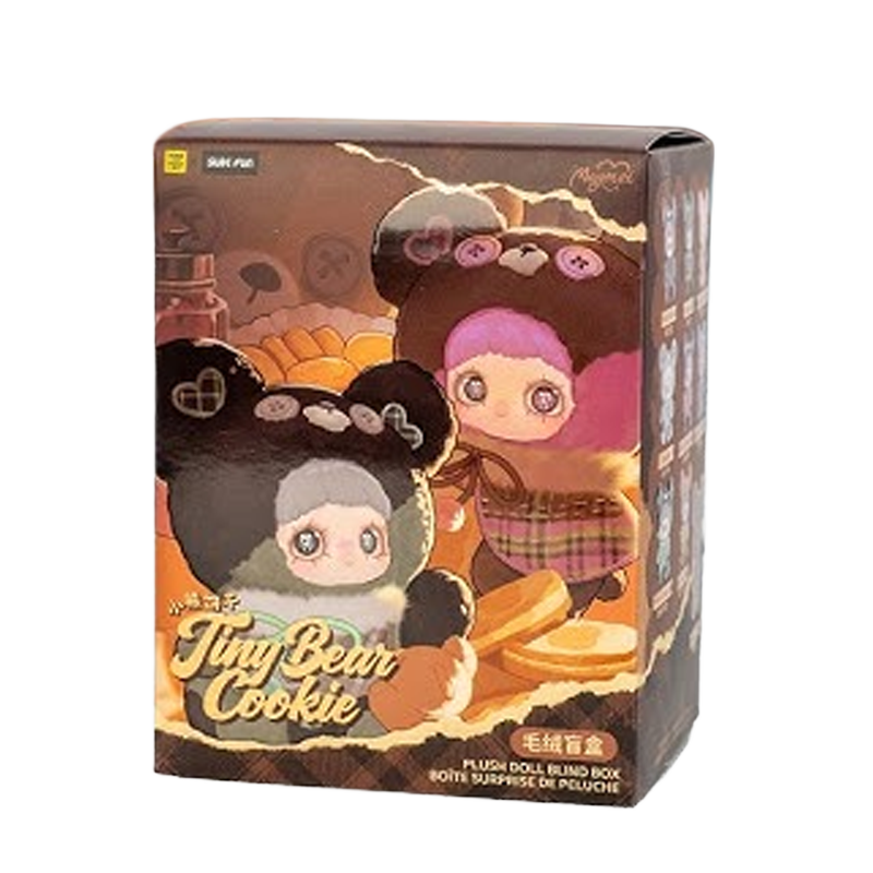 Verpackung mit Bären- und Keks-Design, süße Figuren und Text.