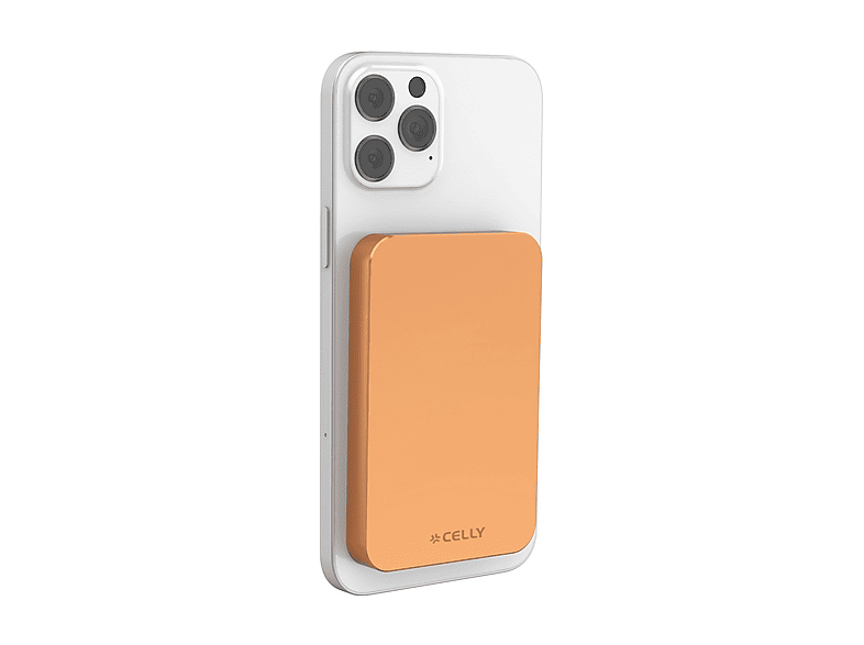 Power Bank Magsafe CELLY Matching color Wireless Powerbank 5000 mAh 15W mAh, Arancione