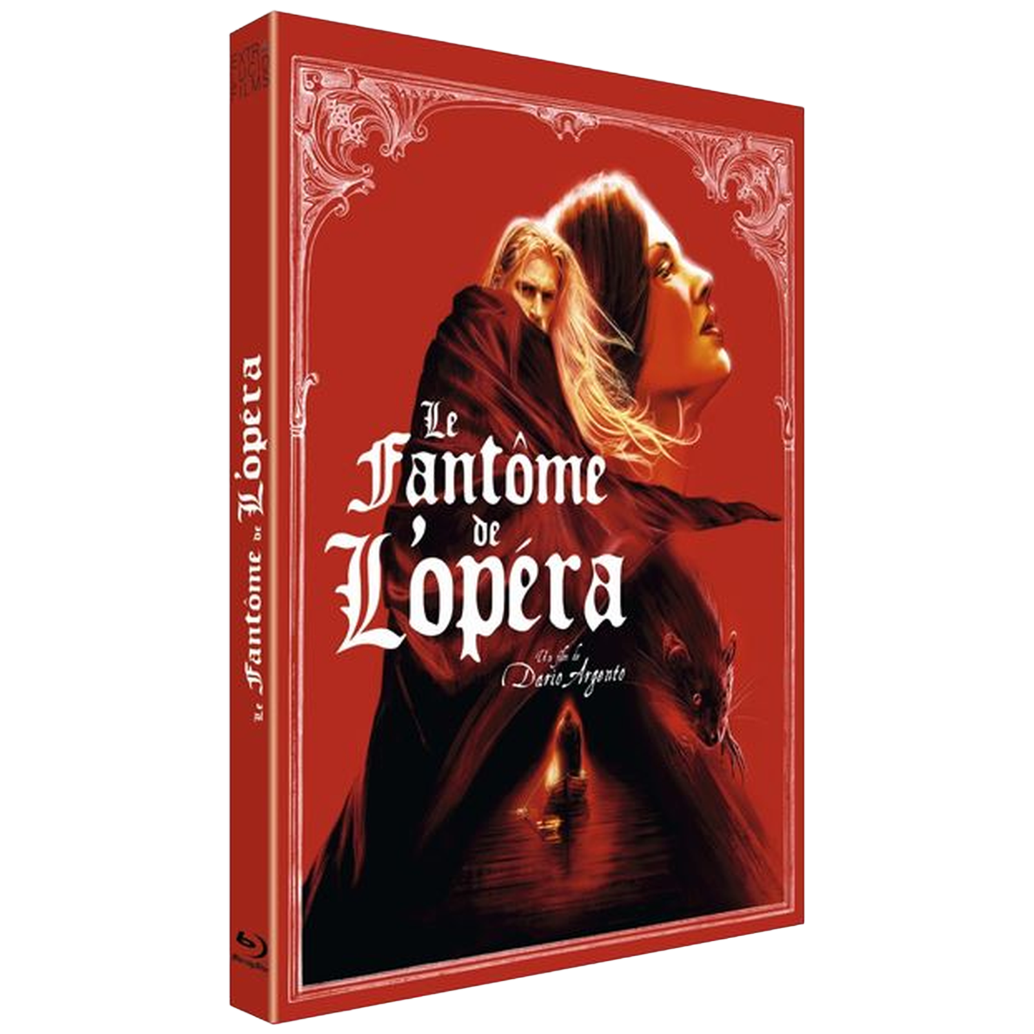 La couverture montre une femme et un homme sur fond rouge avec le titre 'Le Fantôme de l'Opéra'.