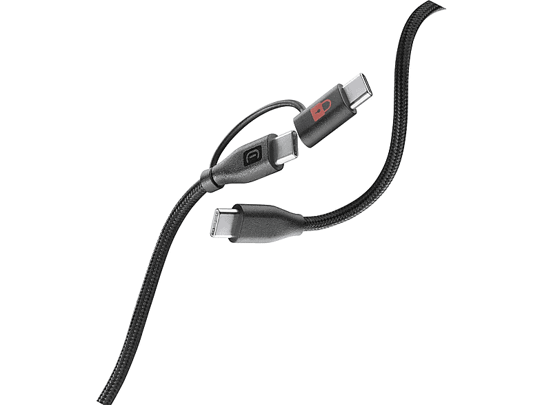 Cellular Line Lade-/Datenkabel mit Data Security Adapter, USB Type-C, 150cm, Schwarz