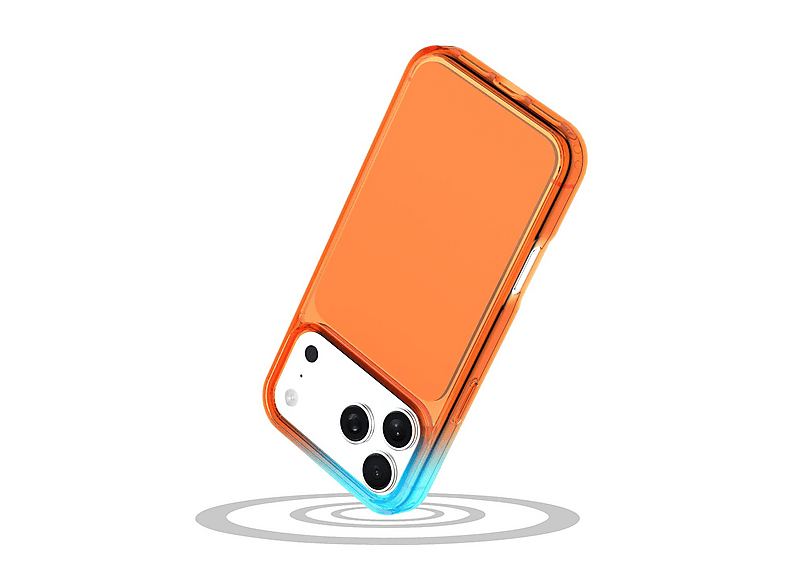 Funda móvil - CellularLine Cube Mag, Para Apple iPhone 17 Pro Max, MagSafe, Naranja