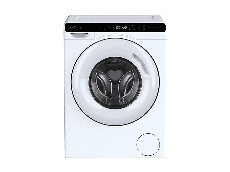 CANDY CW50-BP12307WU-S LAVATRICE, Caricamento frontale, 5 kg, 12 programmi, Profondità 48,8 cm, Giri 1200 rpm, Bianco, Nero, livello rumorosità centrifuga 69 dB(A), Classe A
