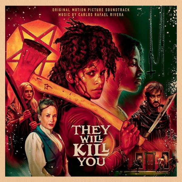 Filmplakat mit Personen, die Waffen halten. Im Vordergrund eine Frau mit Axt. Titel: They Will Kill You.