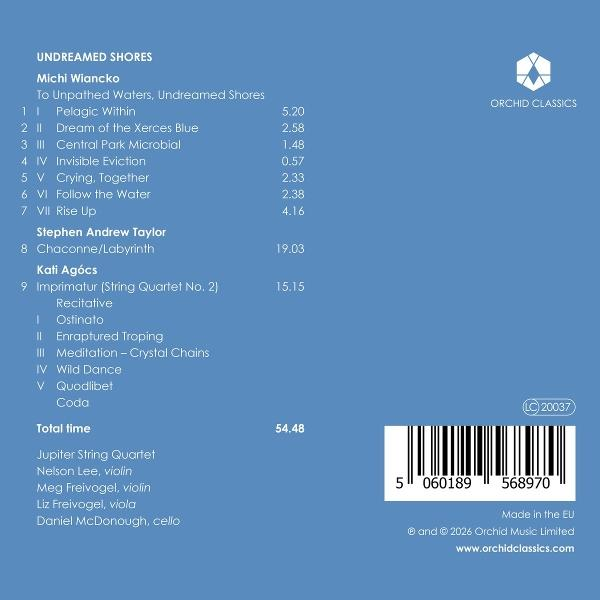 Albumliste mit Titeln, Komponisten und Laufzeiten. Barcode und Copyright-Infos unten.