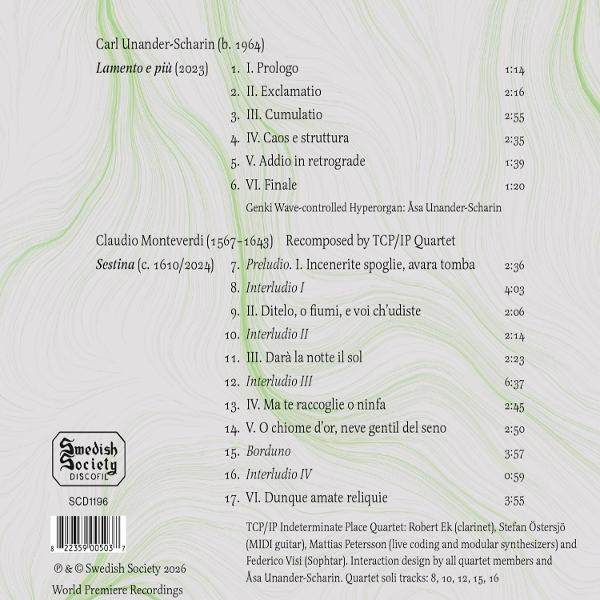Album-Cover mit Titelliste und Komponistennamen für ein Musikalbum.