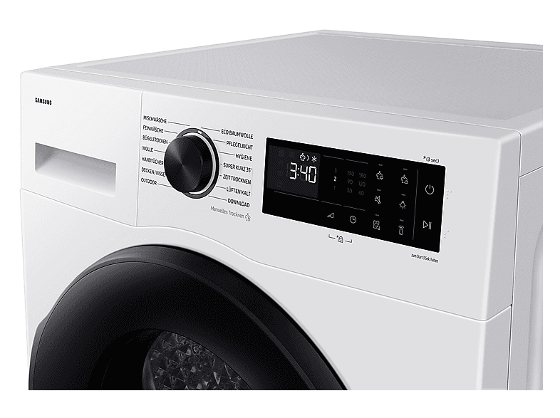 Samsung DV80DG52B0AEEG Wärmepumpentrockner (8 kg, EEK: C, 64 dB(A)), Weiß) — Foto 3 von 5