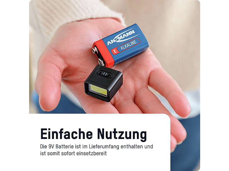 Ansmann COB LED-Leuchte mit 9V Batterie batteriebetrieben — Foto 3 von 4